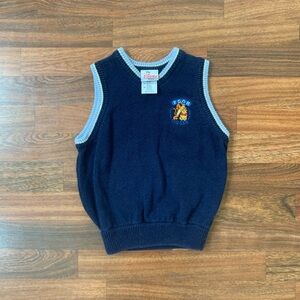 The Disney Store Pooh Tigger Sweater Vest Youth Boys XS Child